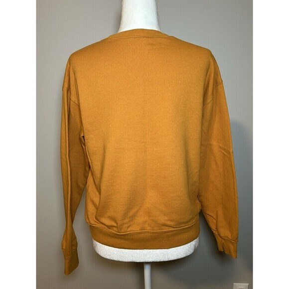 H&M Sweater Women’s Medium Disney Divided Orange Pullover Logo Mickey Mouse Ears - Picture 3 of 8